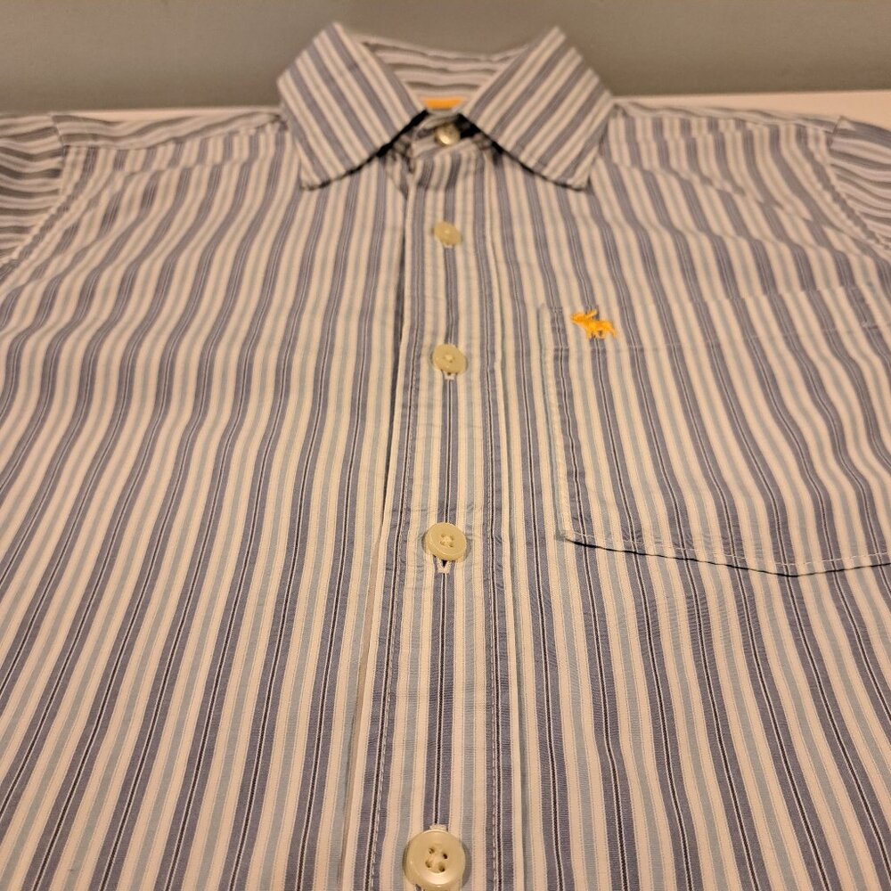 Abercrombie & Fitch Men's Small Long Sleeve Button Down Striped Shirt - Picture 5 of 11